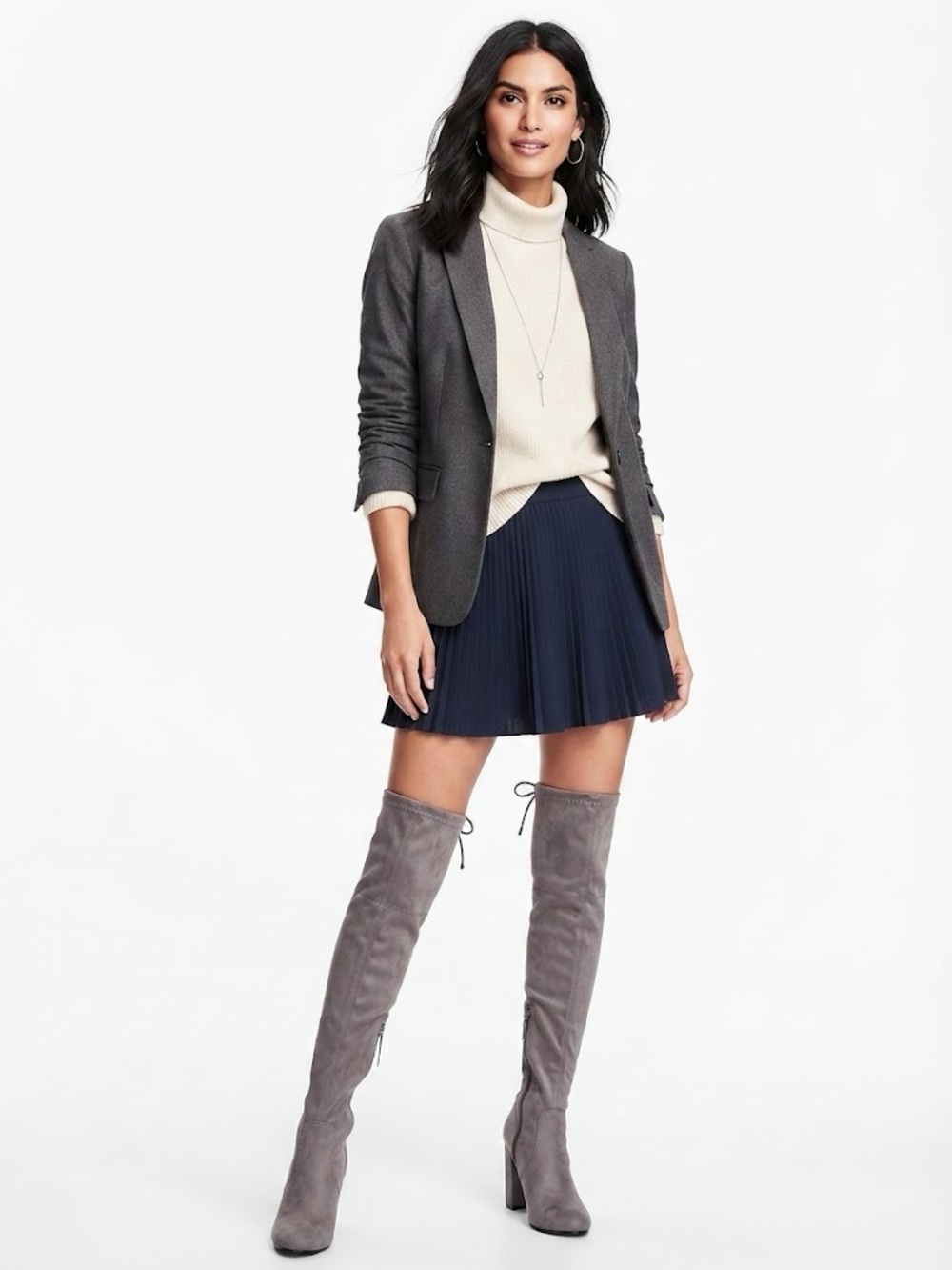 NO DOUBT Over-the-Knee Suede Boots in Gray â Elegant Womenâs Knee-High Boot